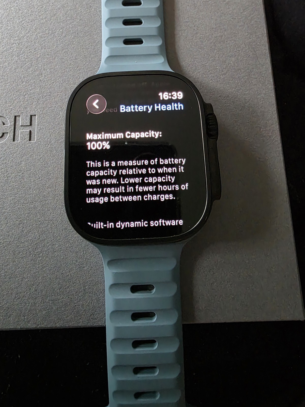 Apple Watch Ultra 2 Black Titanium 49mm Cellular Mint Box + Blue Nomad Band