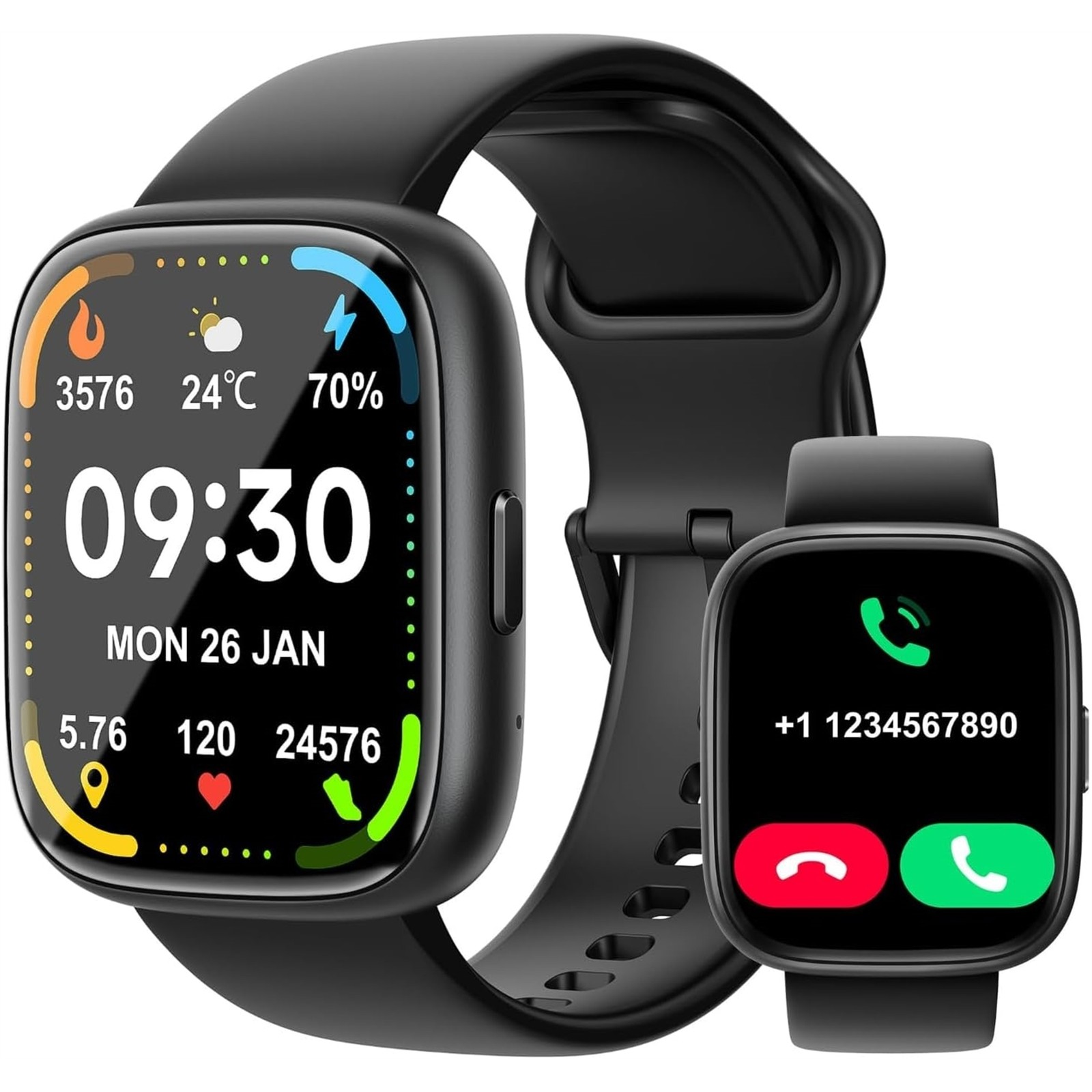 TOOBUR IDW26 Smart Watch 41mm, Black