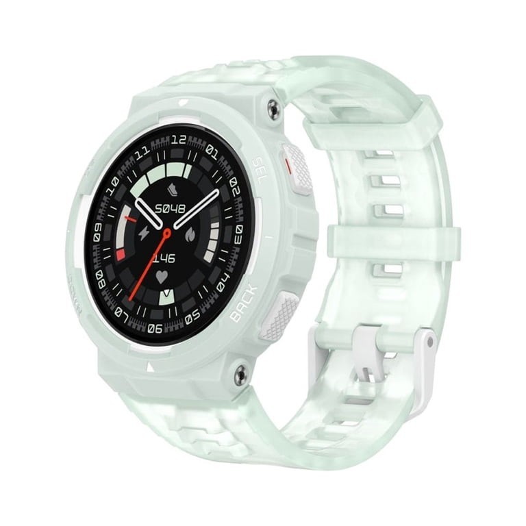 Amazfit Active Edge Smart Watch 22mm with Mint Green Silicone Band