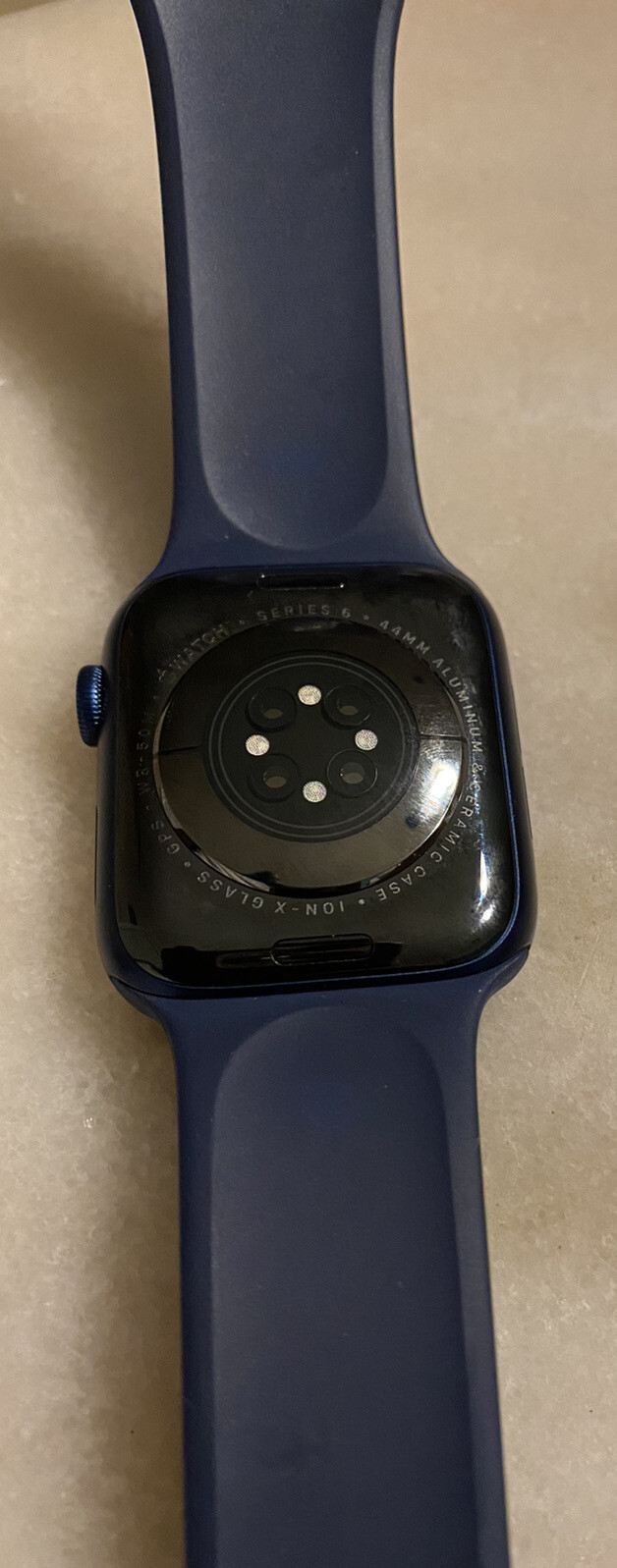 Demo Mode Apple Watch Series 6 (GPS) Blue Sport 44mm w/ Black Sport Bands 4/10