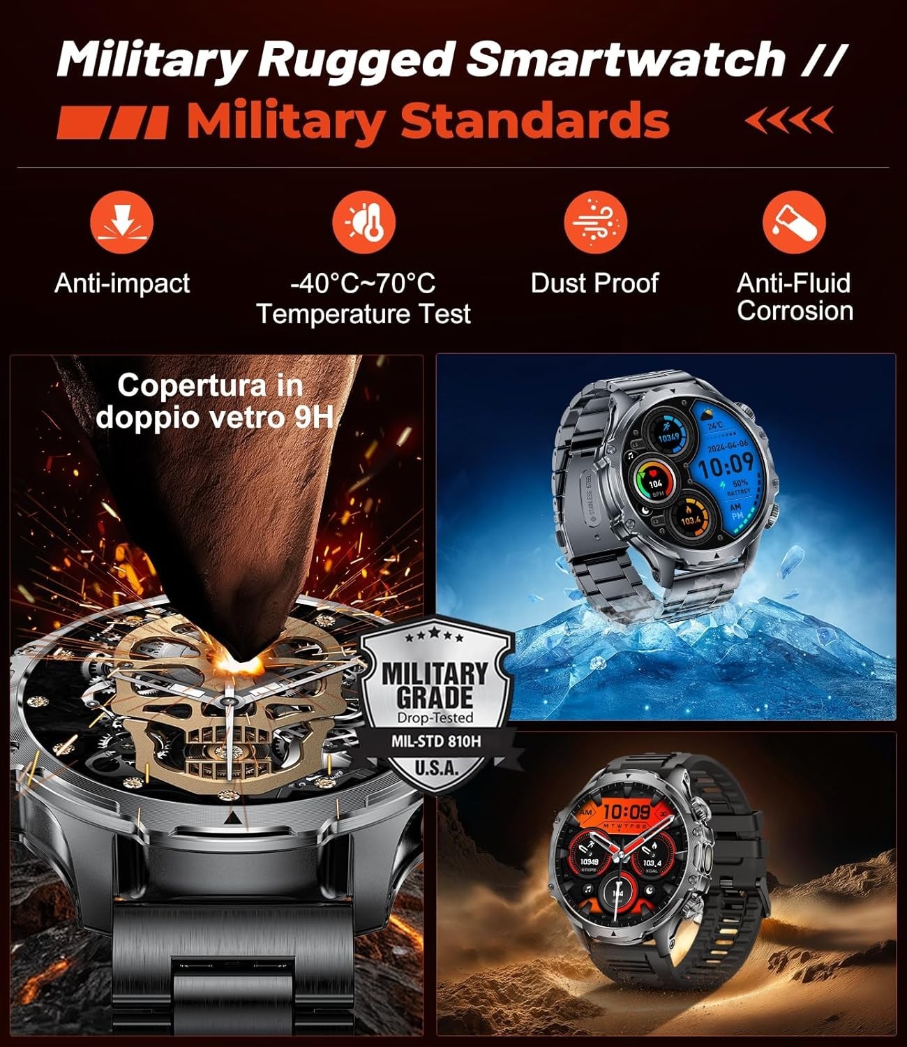 2025 Smart Watch For Men/Women, Waterproof Smartwatch Bluetooth Samsung