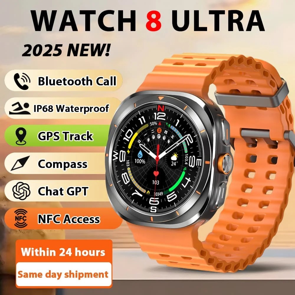 2026 Smart Watch Bluetooth Calling Heart Rate GPS NFC ChatAI Fitness Tracker