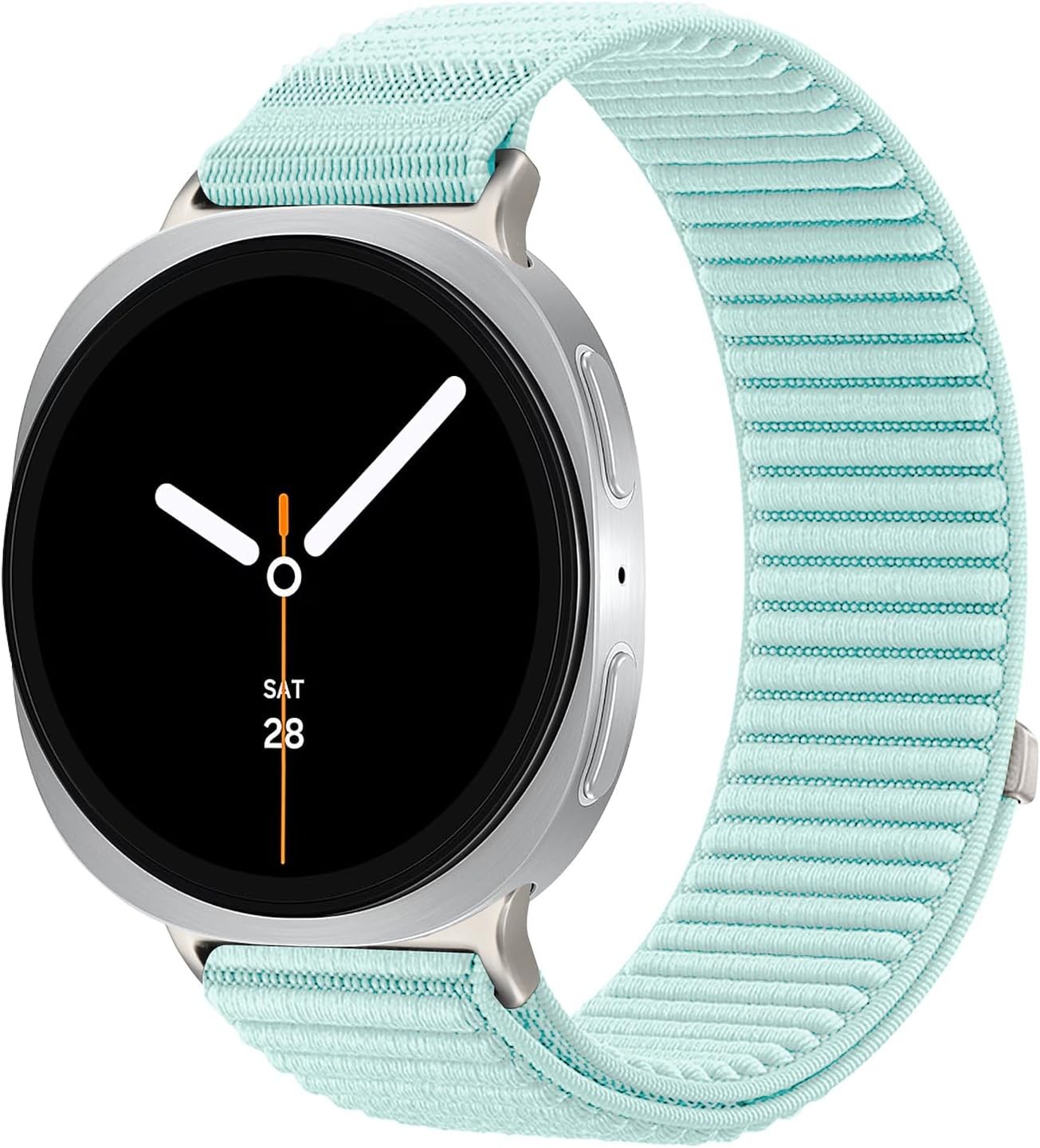 Adjustable Nylon Loop Band for Samsung Galaxy Watch 8 40mm 44mm – Mint Green