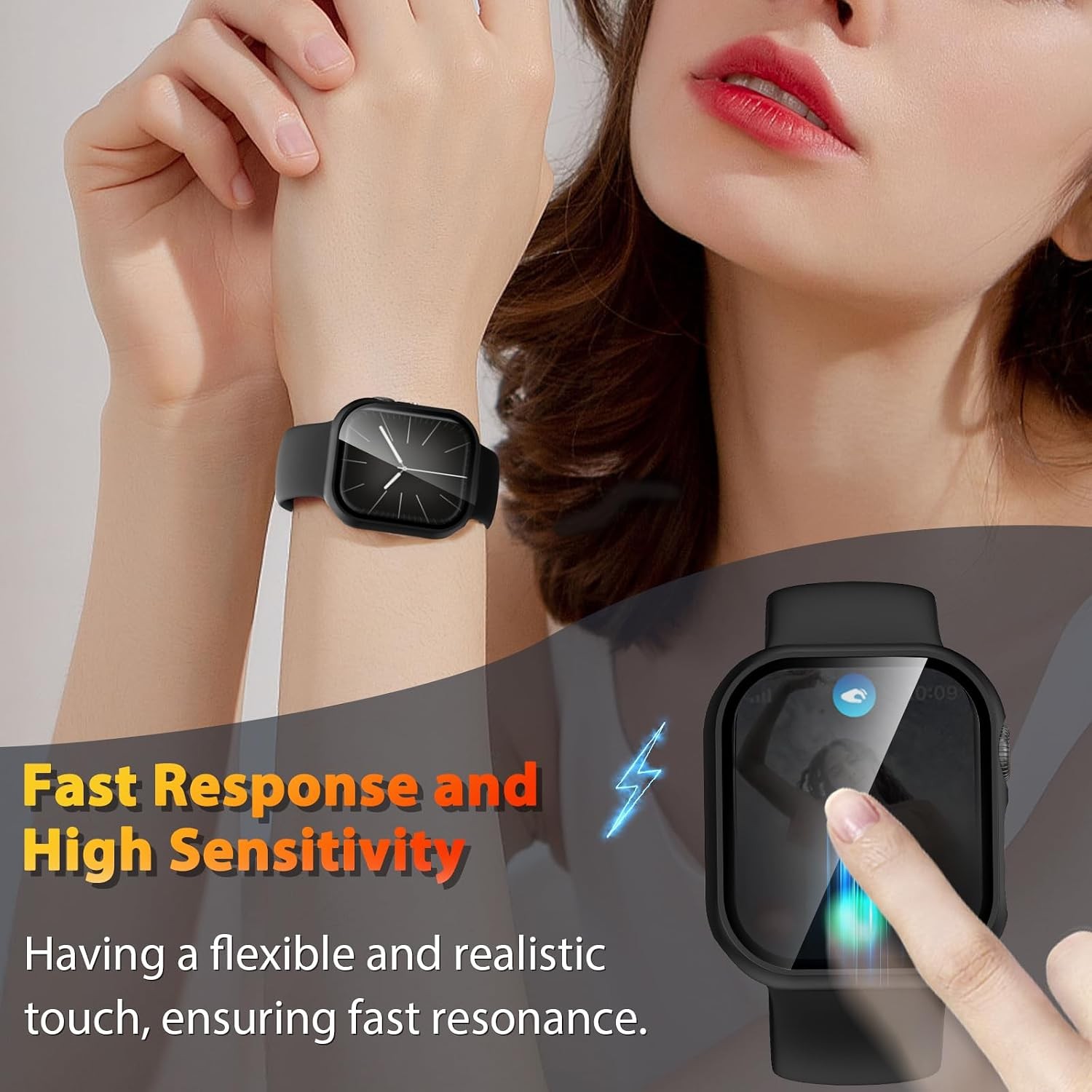 2 Pack Anti-Scratch Tempered Glass Screen Protector for 42mm Apple Watch Series
