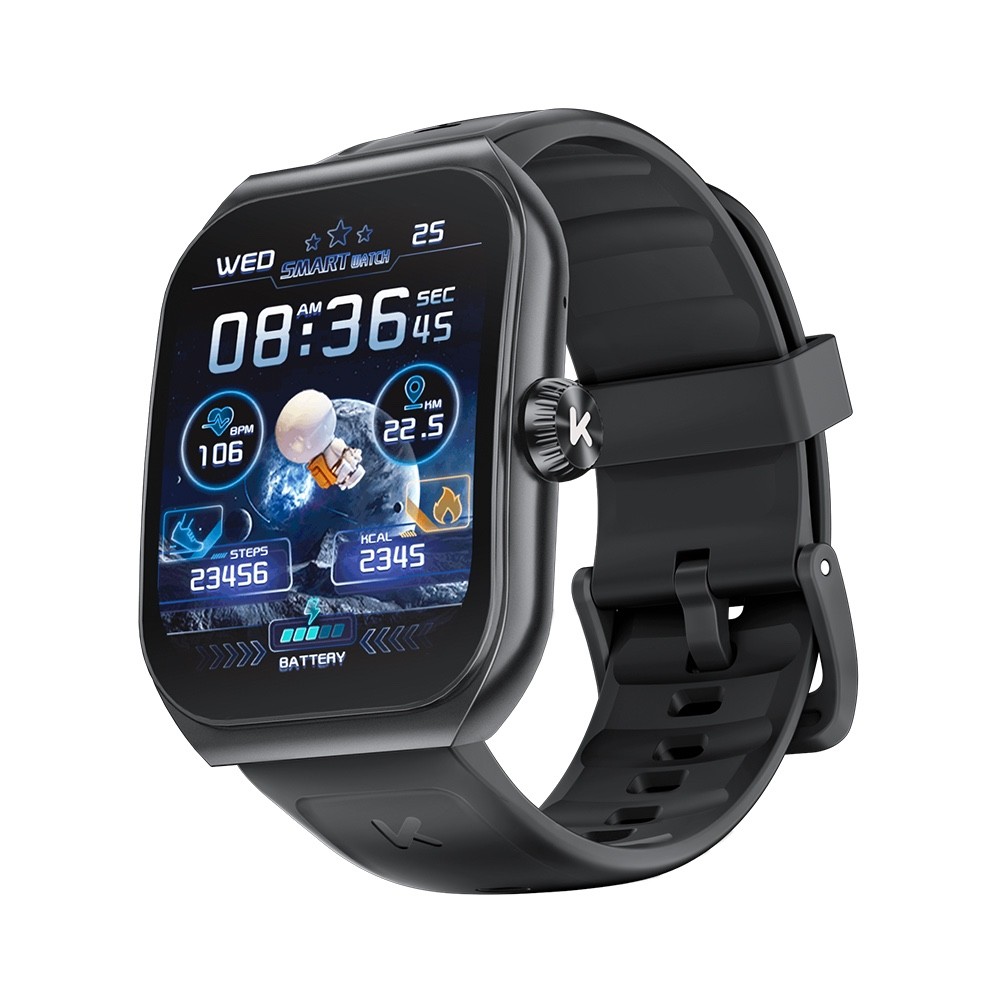 KUMI KU7 Smart Sports Watch AMOLED Display | 100 Motion Modes | Heart Rate | IP6