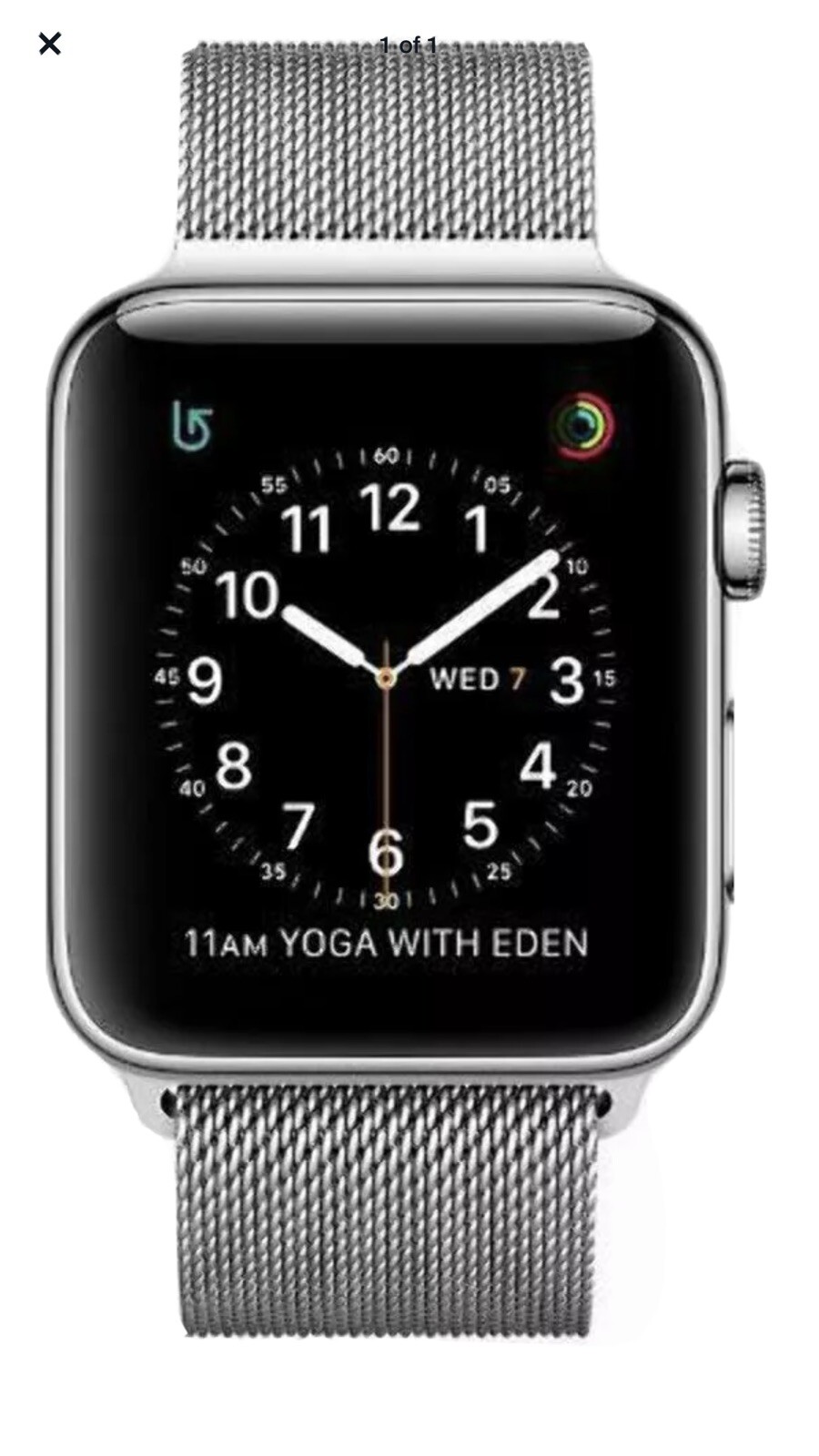 Pre-Owned Apple Watch Series 2 42mm Stainless Steel Case Silver Milanese Loop