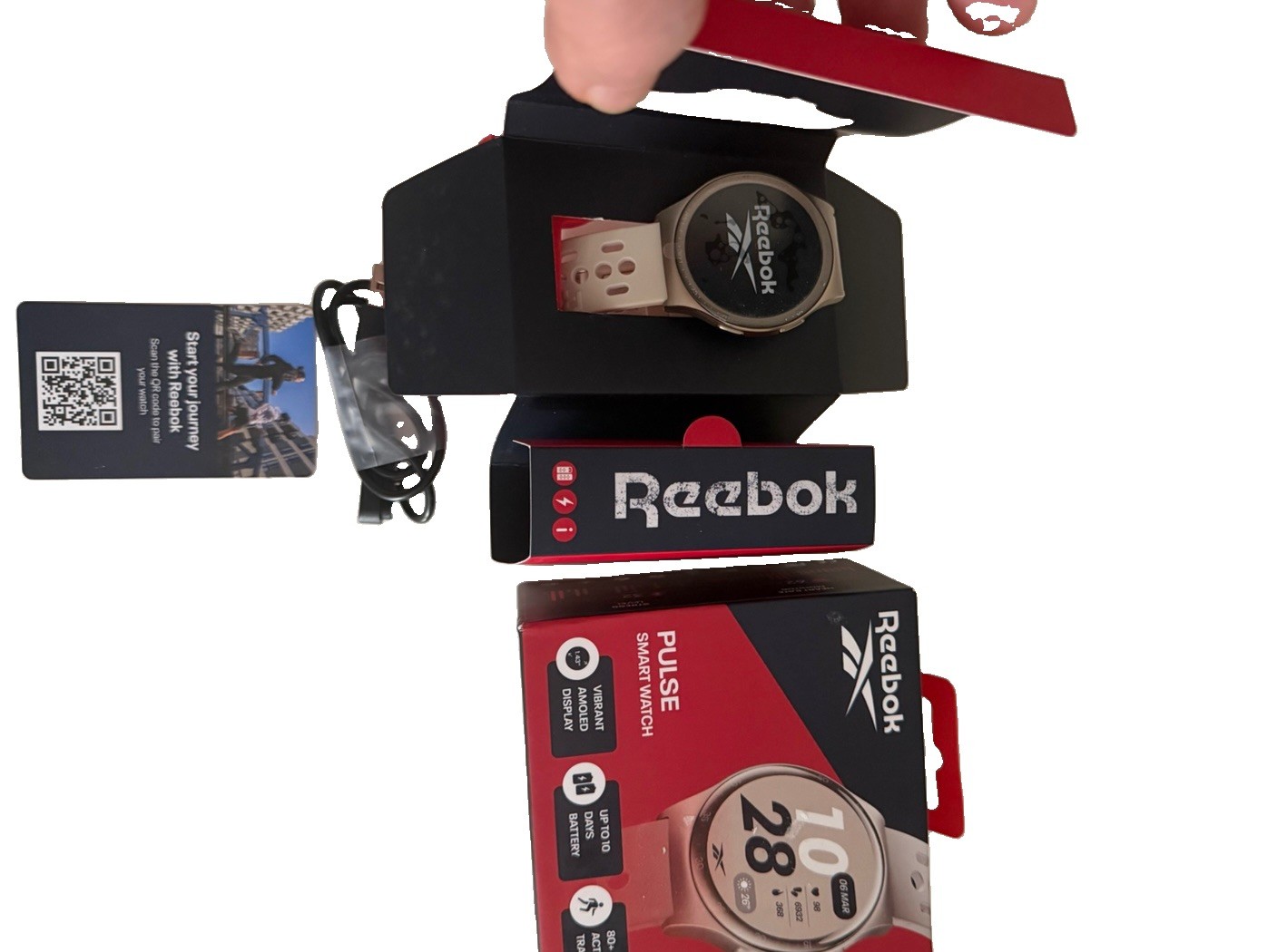 Reebok Pulse Smart Watch AMOLED Display Heart Rate Monitor Victory Gold New