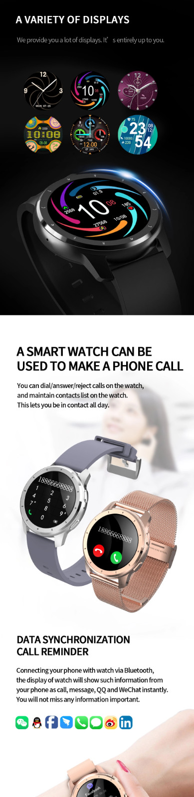 MX11BT Call HIFI Speaker Music Playback Couple Watch IP68 Waterproof smart watch