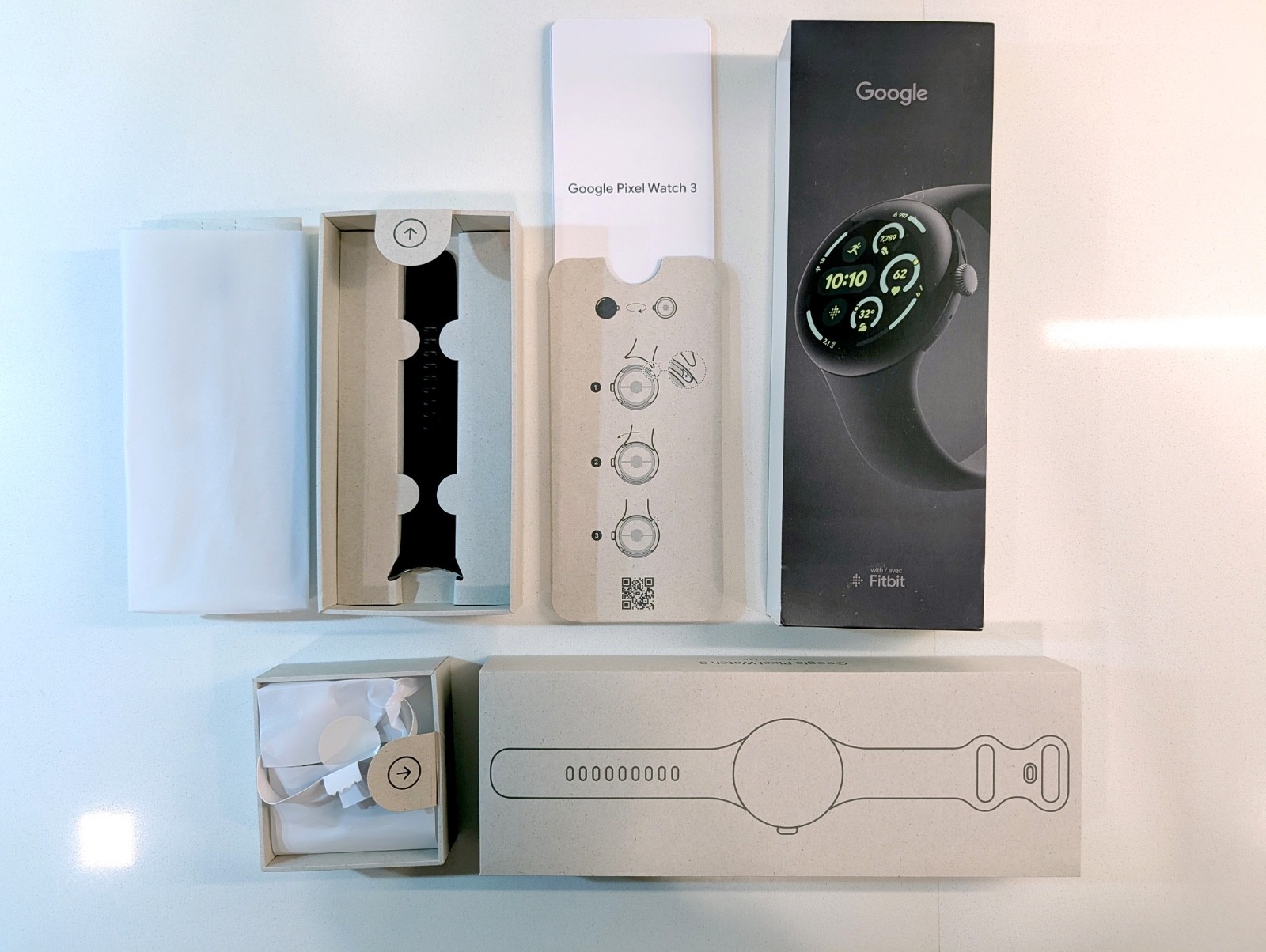 Original Box – Google Pixel Watch 3 45mm LTE Cellular⌚ Matte Black Obsidian