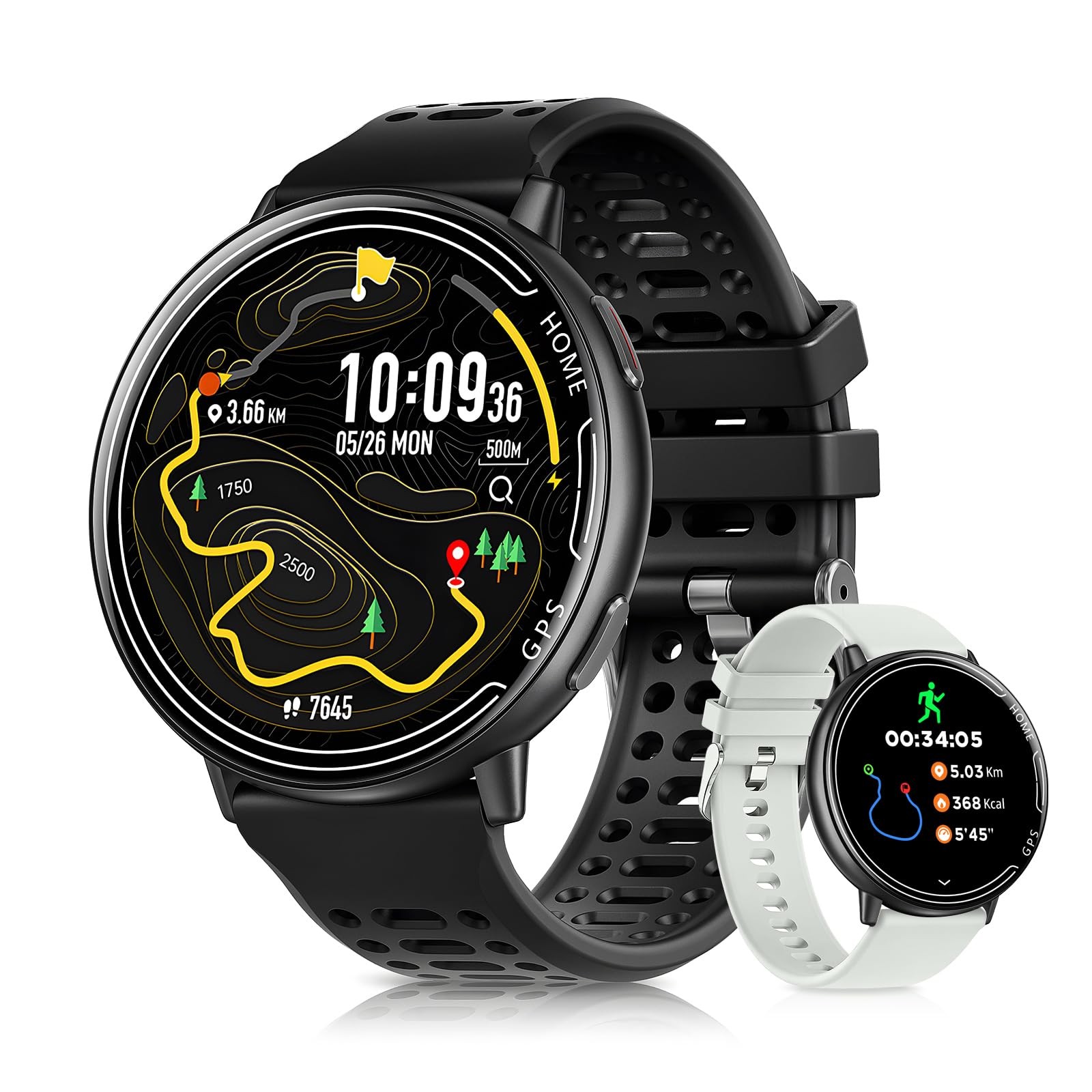 GPS Smart Watches for Men, 1.39″ AMOLED Screen Smartwatch, Bluetooth Call/100…