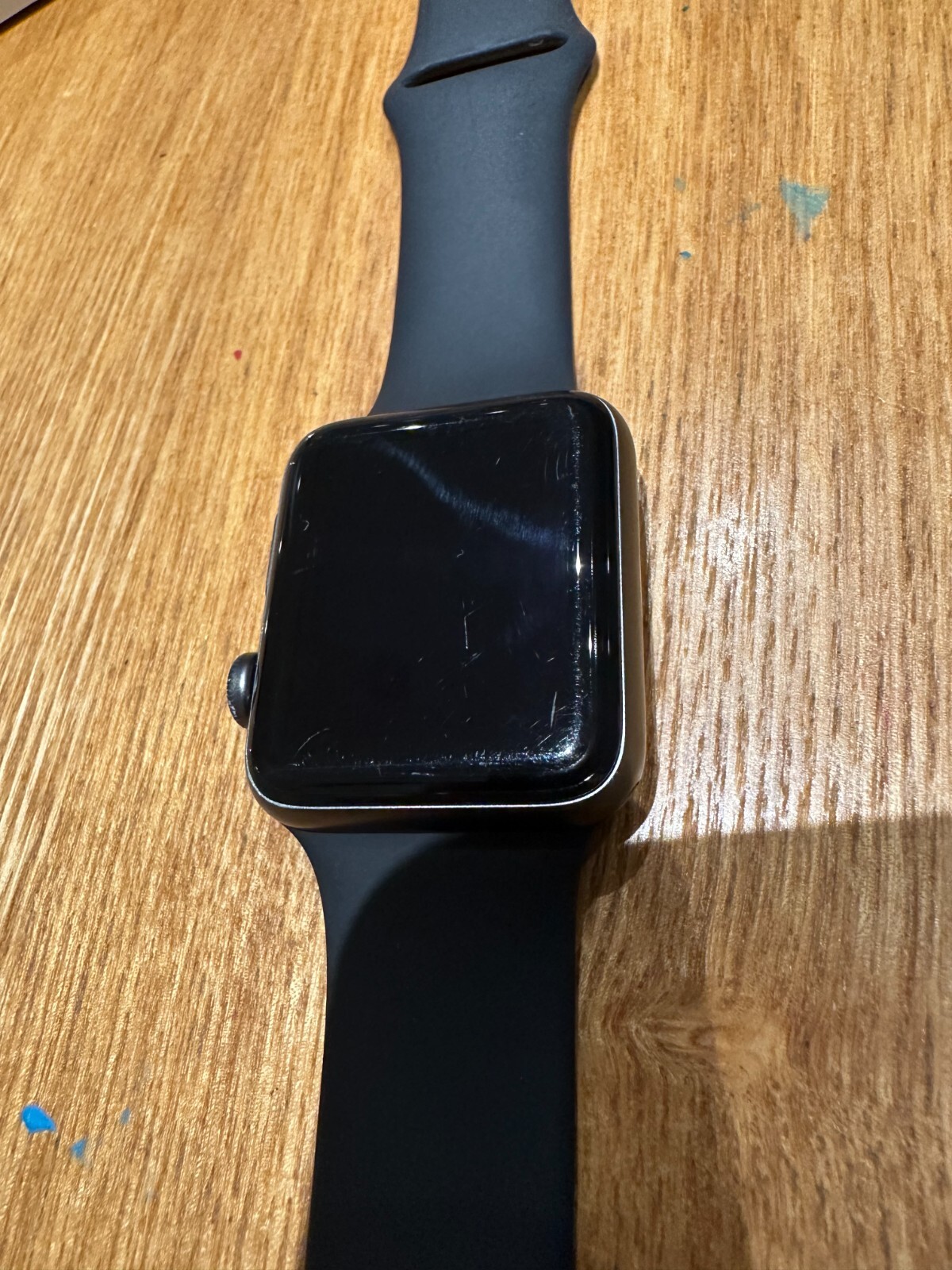 Apple Watch Series 3 42mm Space Gray Aluminum Case with Black Sport Band GPS