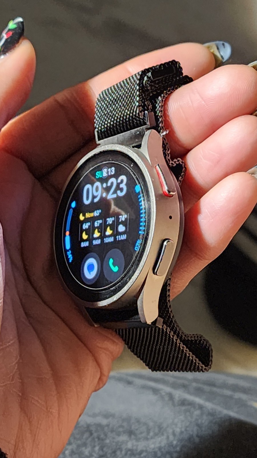 Samsung Galaxy Watch5 Pro LTE SM-R925U Smartwatch Black w/ Metal Mesh Band