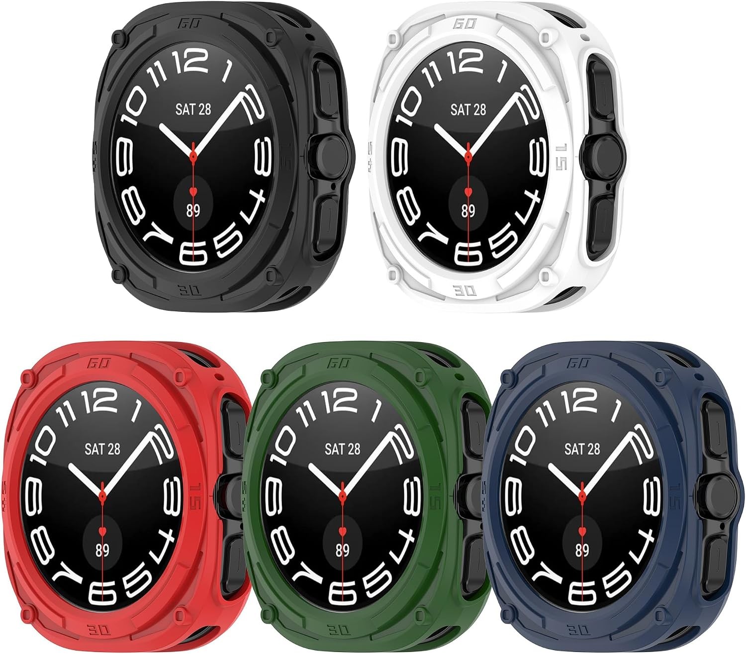 Silicone Bumper Case in Colorful Design for Samsung Galaxy Watch Ultra 47mm