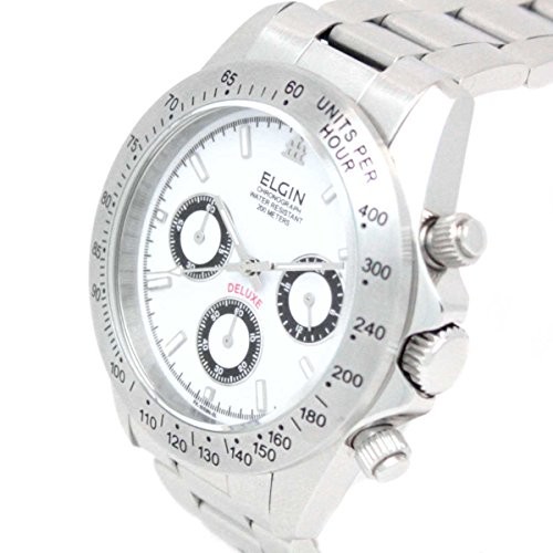 Elgin Watch FK1059S-W Men’s Silver Chronograph Diver