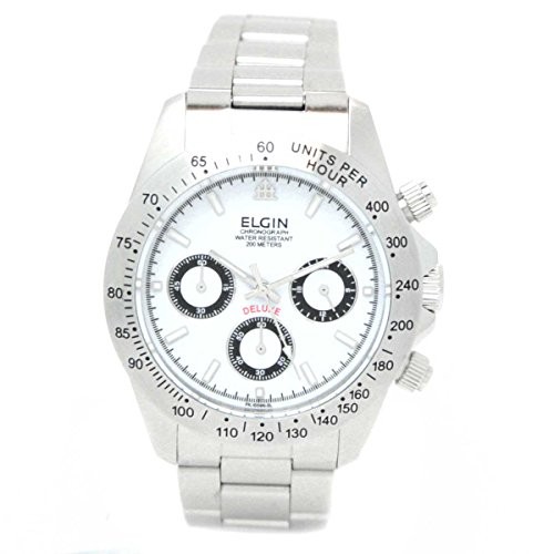 Elgin Watch FK1059S-W Men’s Silver Chronograph Diver