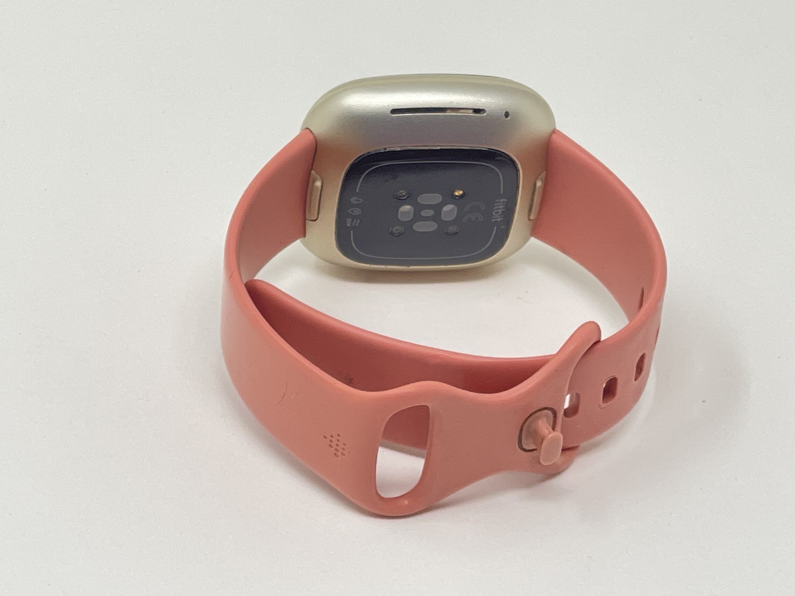 FitBit Versa 3 FB511 Soft Gold With Pink Clay Bands Good