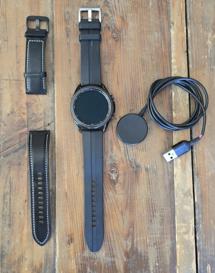 Samsung Galaxy Watch 3 Bluetooth 45mm Stainless Steel Leather and Silicone Bands