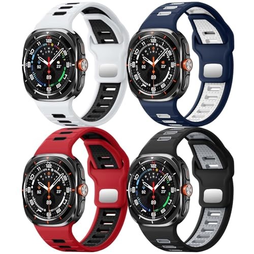 4 Pack Soft Silicone Sport Strap/Band Compatible with Samsung Galaxy Ultra 47mm