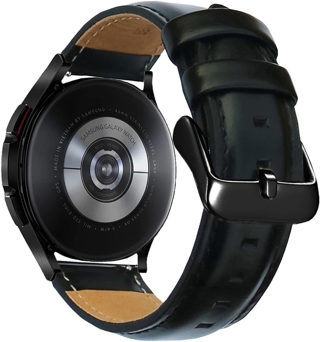 Genuine Leather Strap Compatible with Samsung Galaxy Watch 3 45mm