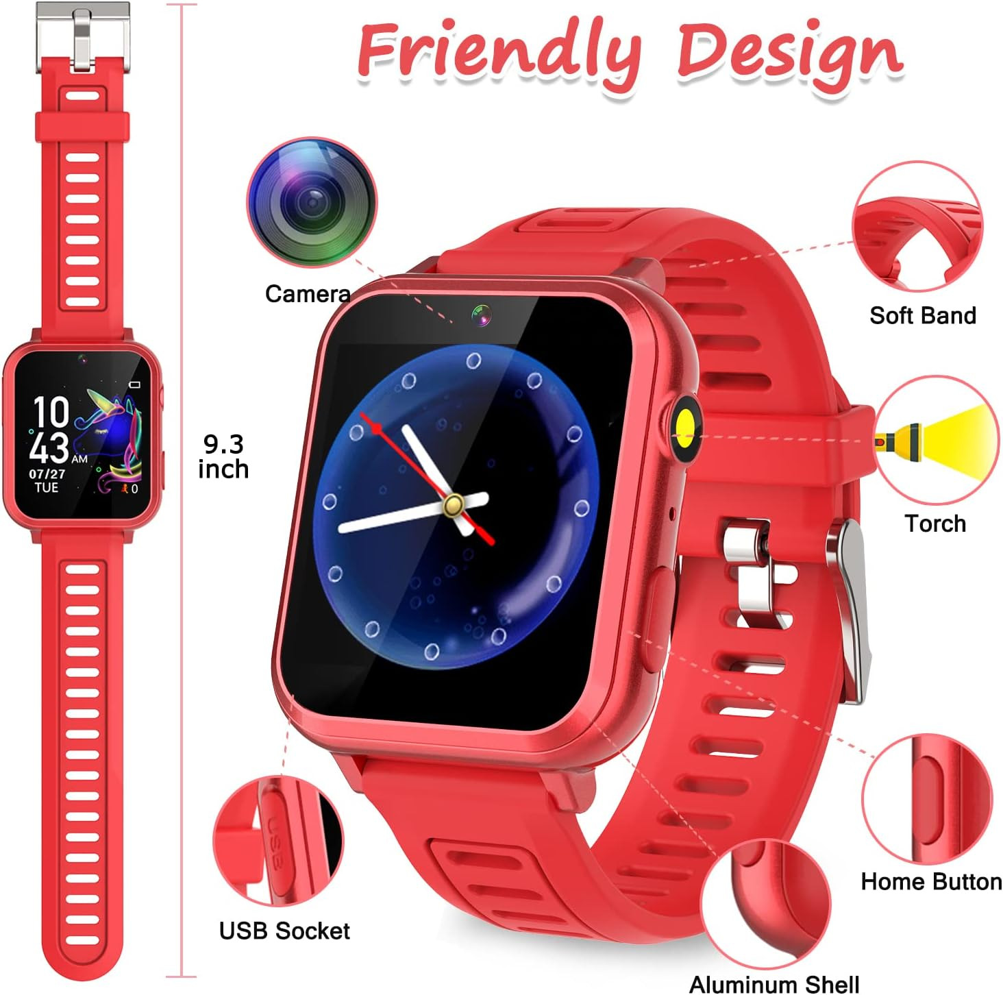 Smart Watch for Kids – Kids Smart Watch Girls Boys Gifts for 4-12 Years Old with
