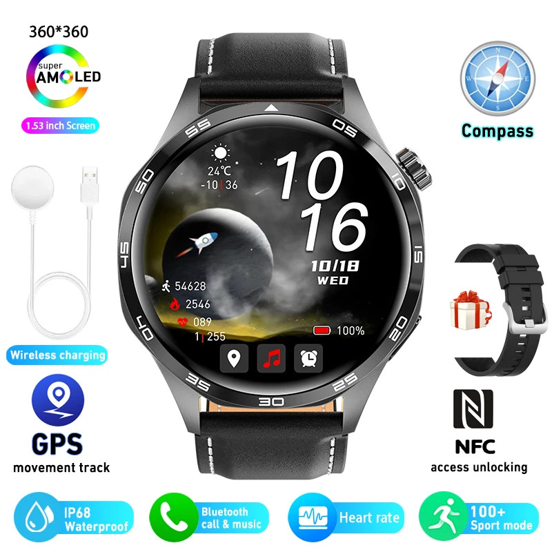 ChiBear Smart Watch 5 Pro GPS NFC Bluetooth Call AMOLED IP67 Men
