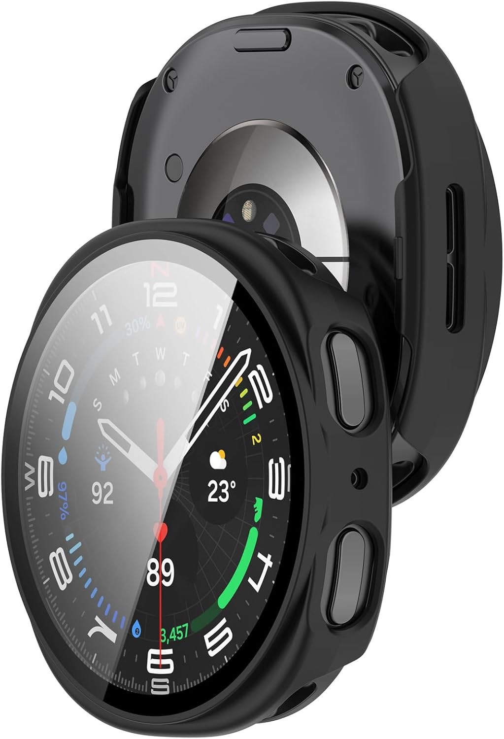 Case for Samsung Galaxy Watch 8 40mm, Scratch Resistant, Shock Absorbing, Black