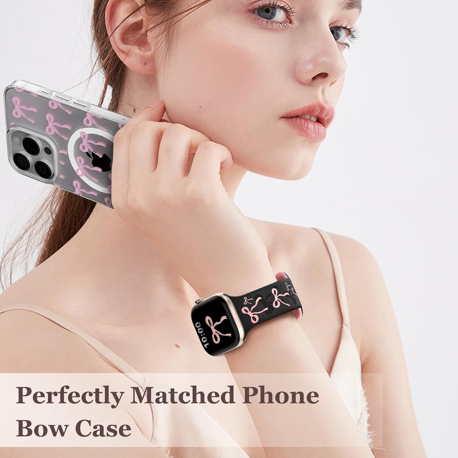 Cute Silicone Strap Compatible with Apple Watch Series 11 40mm 44mm