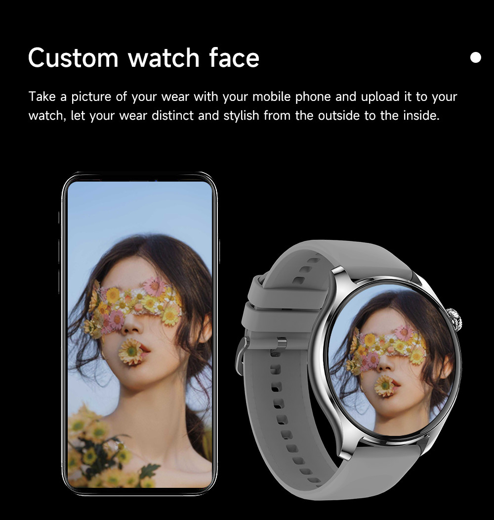 Medicoswatch T6PRO 1.43inch Amoled HD Screen Phone Calling Ladies Smart Watch