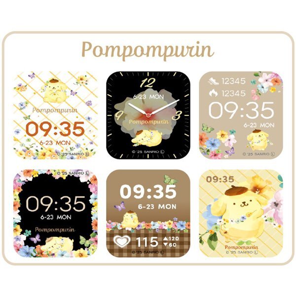 GREEN HOUSE Smartwatch Sanrio Characters Pompompurin GH-SMWL-PN Yellow W/Box