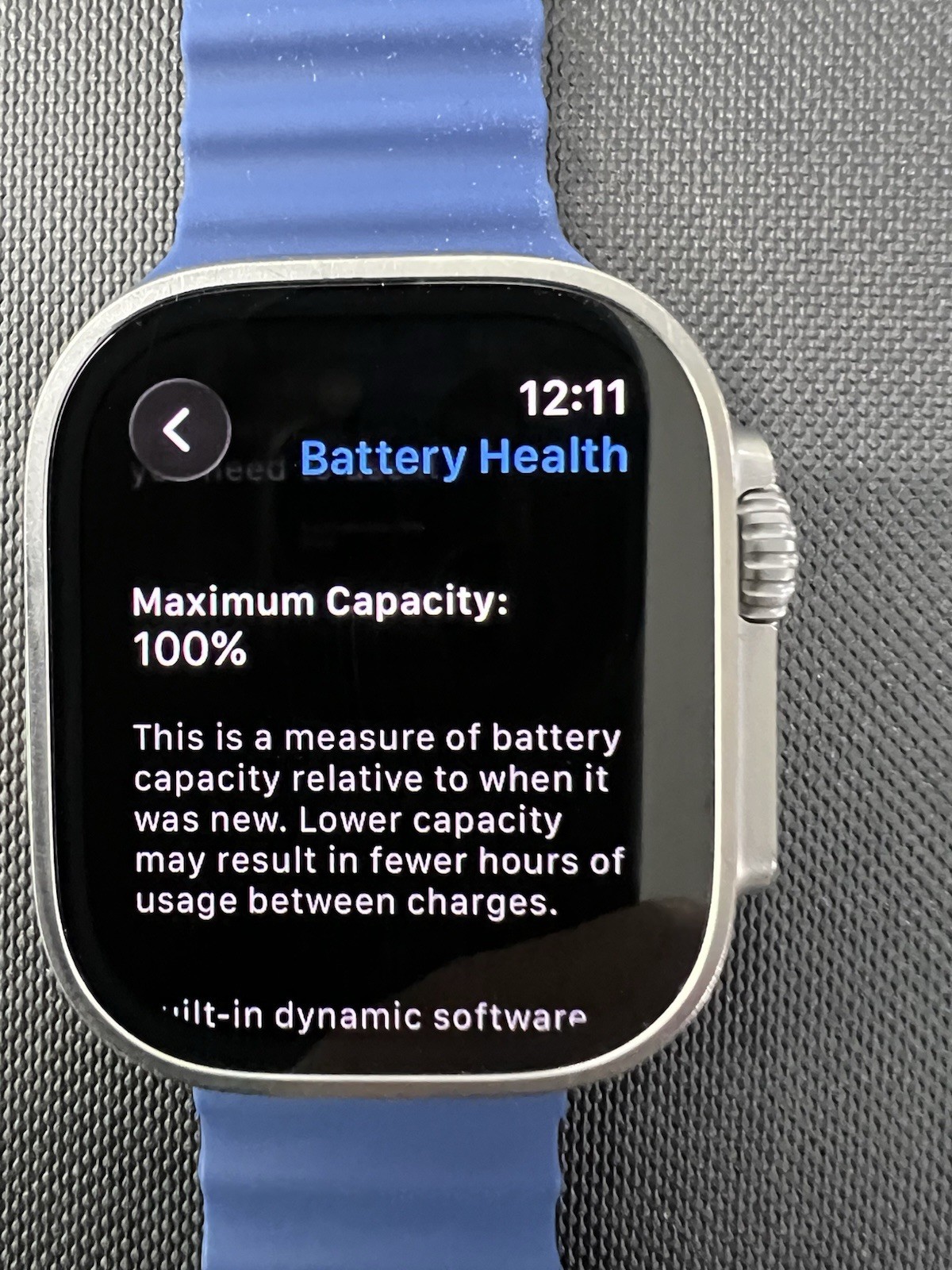 Apple Watch Ultra 49mm Titanium Case with Midnight Ocean Band EXCELLENT CONITION