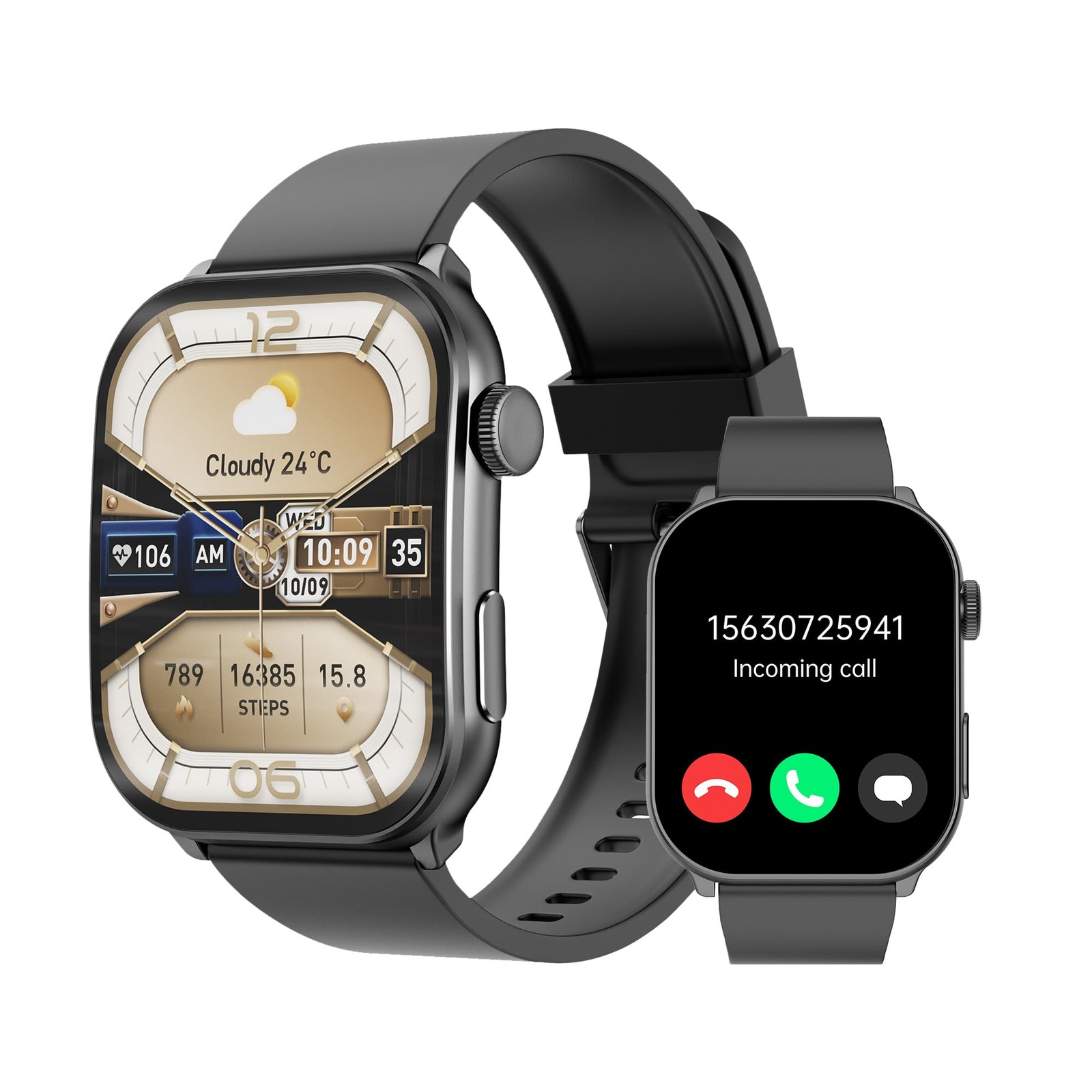 (Answer/Make ), 2.1″ Curved AMOLED Screen for Men Women, 100+ Sport Modes Fit…