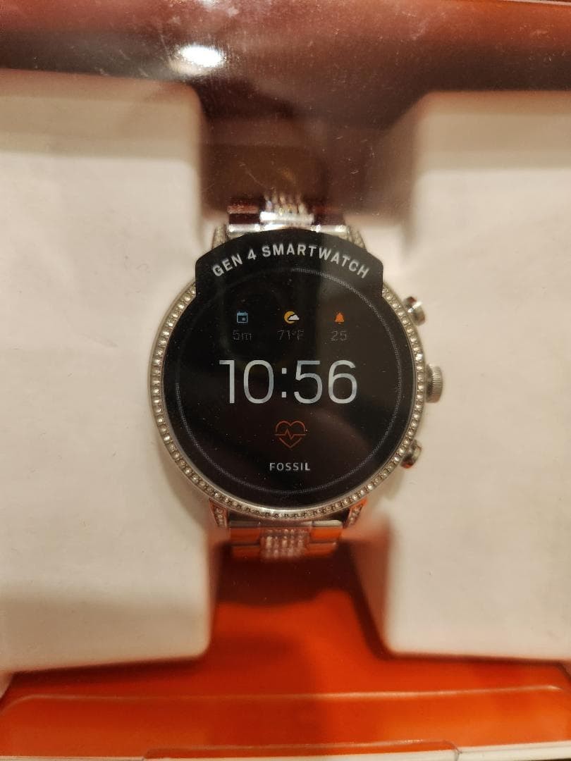 Fossil Gen 4 Venture Q Crystal Bezel Smartwatch Silver Wear OS