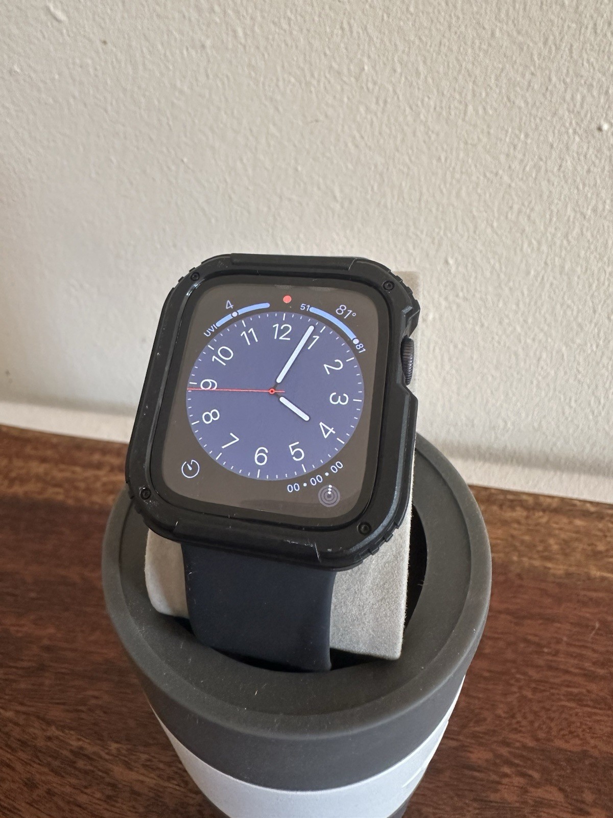 Apple Watch Series 6 44MM Aluminum Gray GPS WR-50M w/ Tactical Case, (2) Bands