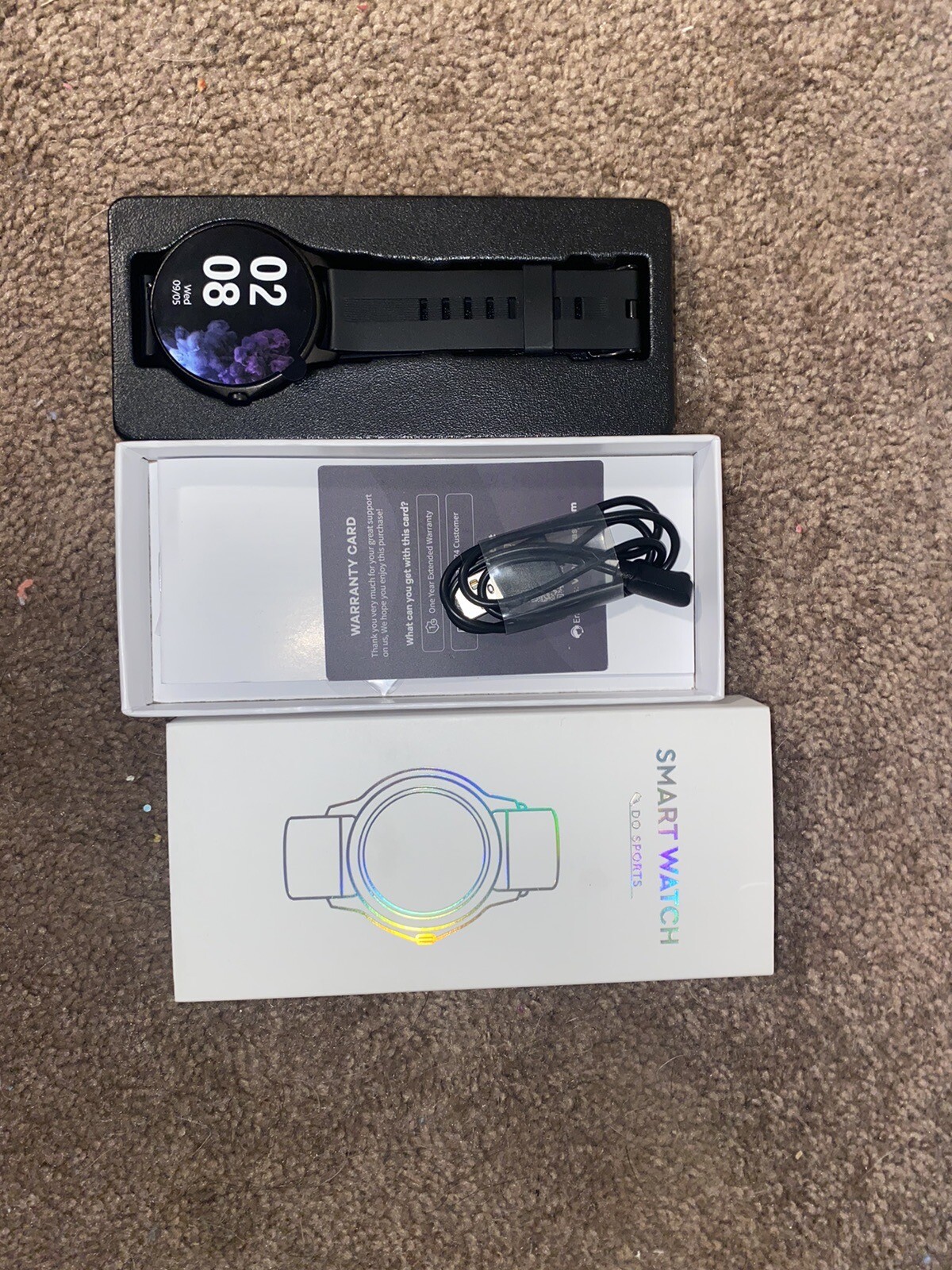 Do Sports LW51 Black Sports Bluetooth Fitness Tracker Smartwatch With Alexa Used
