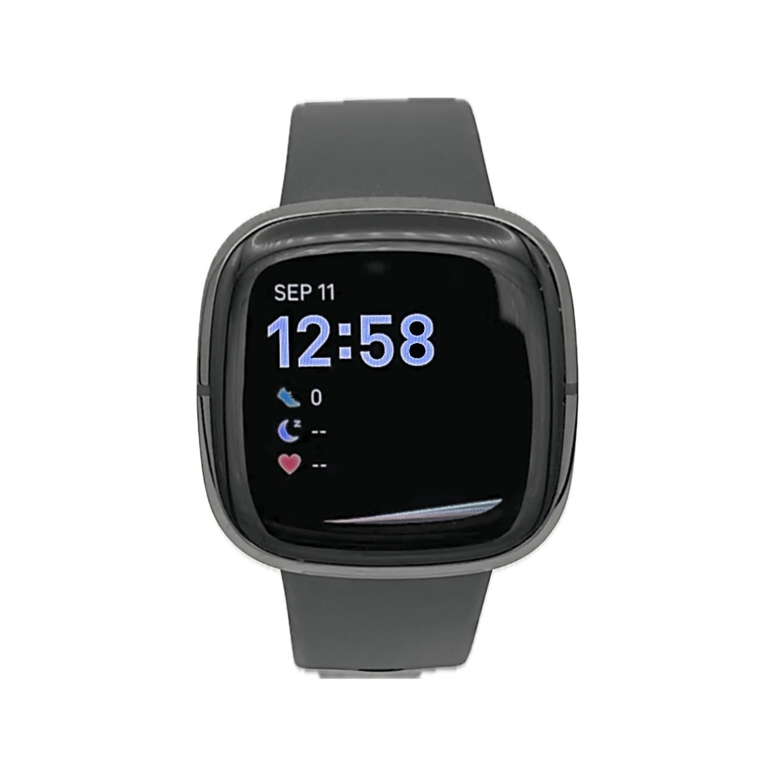 Fitbit Sense Smartwatch Black Graphite Stainless ECG EDA SpO2 GPS Heart Rate