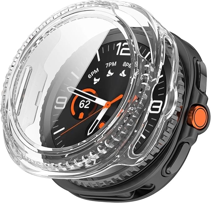 1 Pack Case for Samsung Galaxy Watch 8 Classic 46mm Clear Protective Cover with