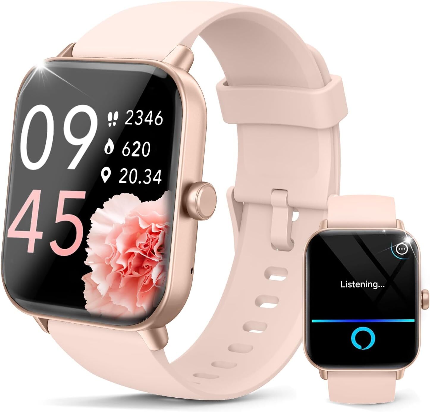 Smart Watches for Men/Women, 1.8″ Alexa Built-in Smartwatch with Bluetooth Call,