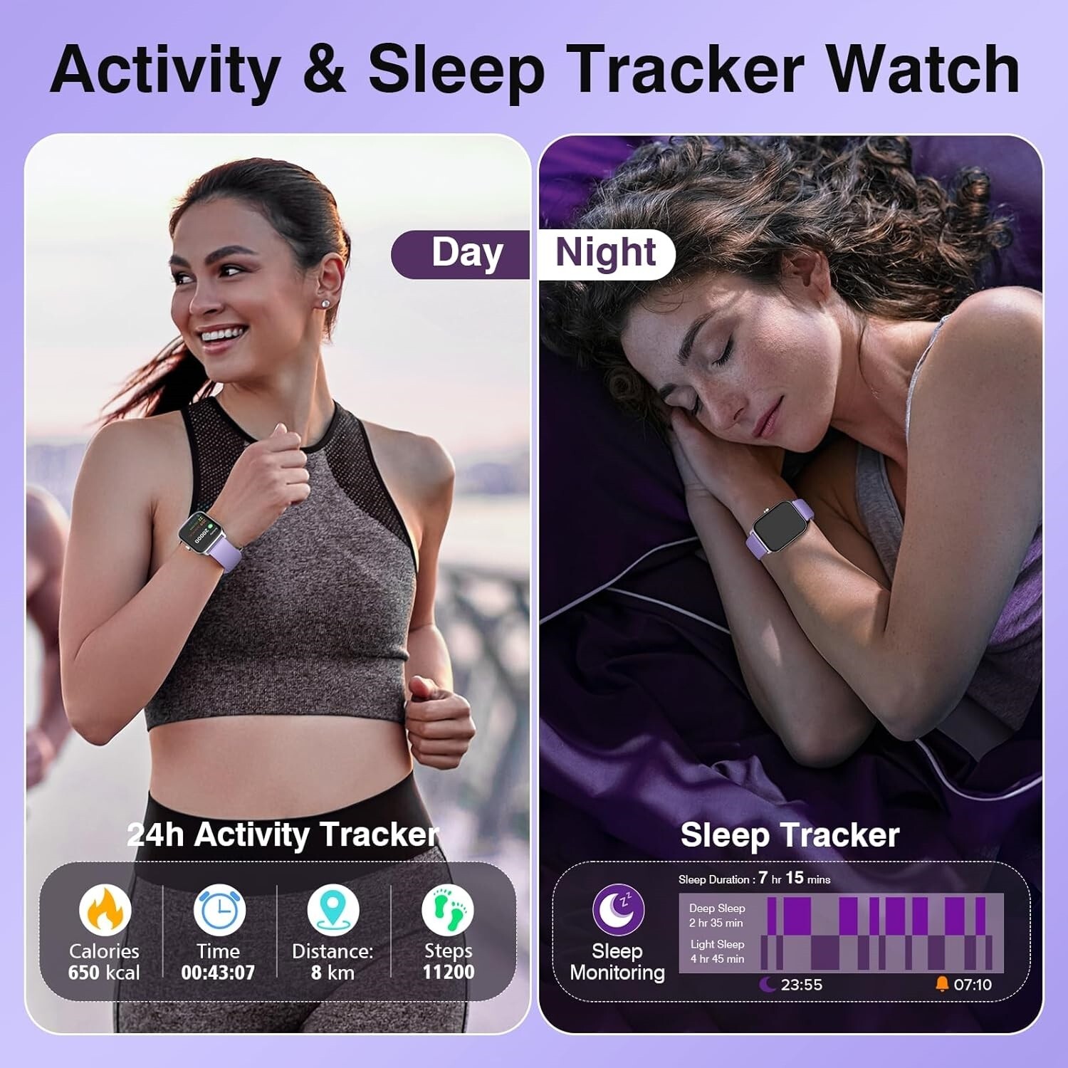 Reloj Inteligente Bluetooth De Mujer Para iPhone Android Glicina Pantalla Táctil