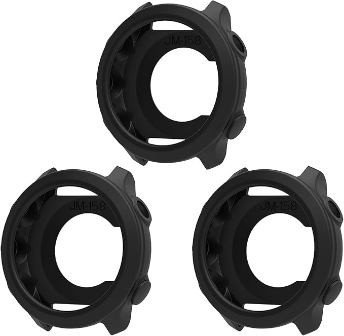 3 Pack Silicone Protective Case for Garmin Forerunner 55 Smartwatch Accessories