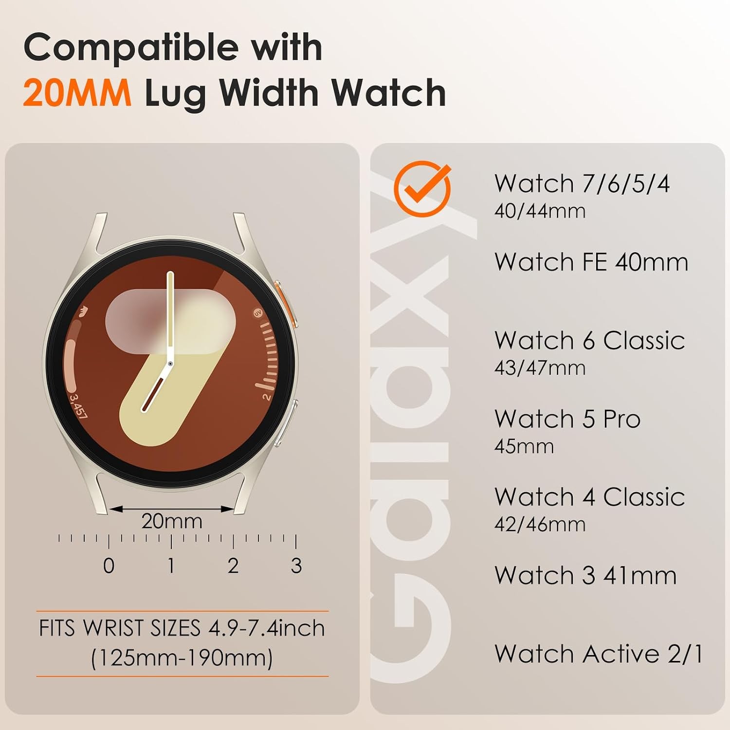 Leather Magnetic Strap Compatible with Samsung Galaxy Watch 9 40mm/44mm