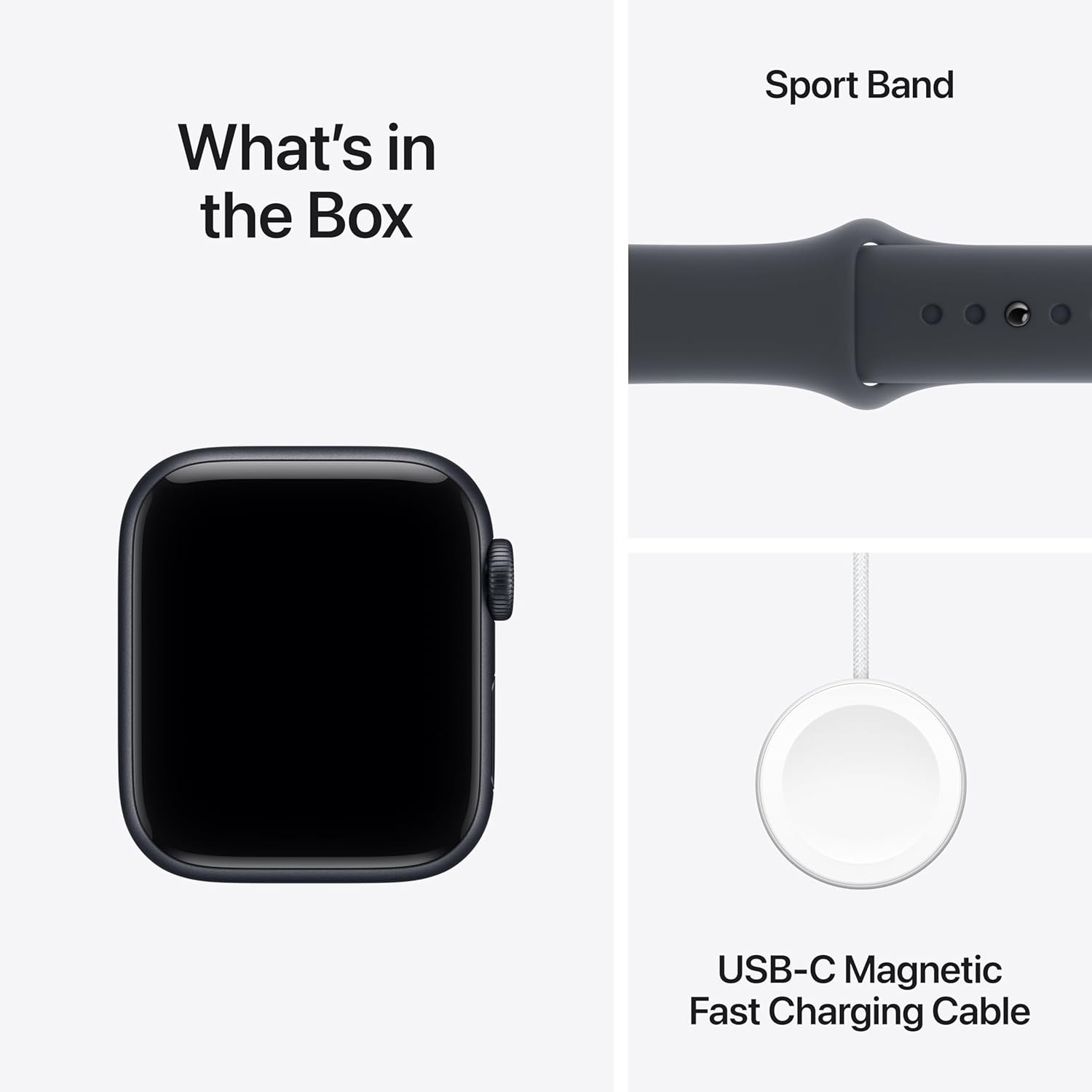 Apple Watch SE 3 40mm GPS Midnight w/ S/M Midnight Sport Band MEH94LW/A