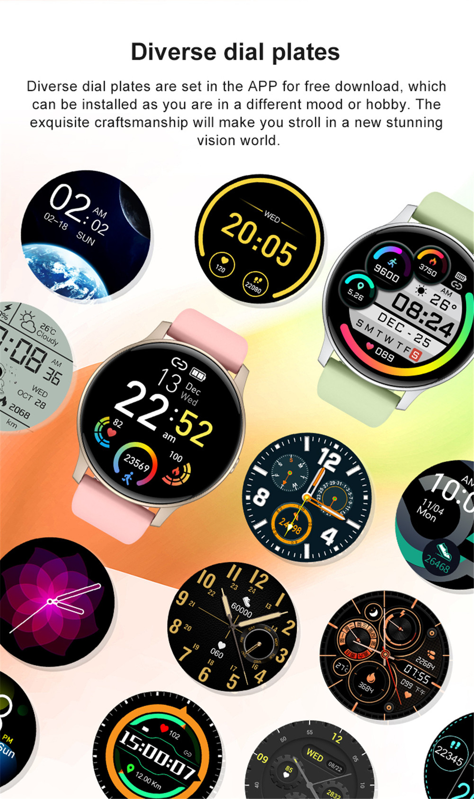 Smart Watch Men Sport Modes Sleep Monitoring Call Reminder Bluetooth Wristwatch