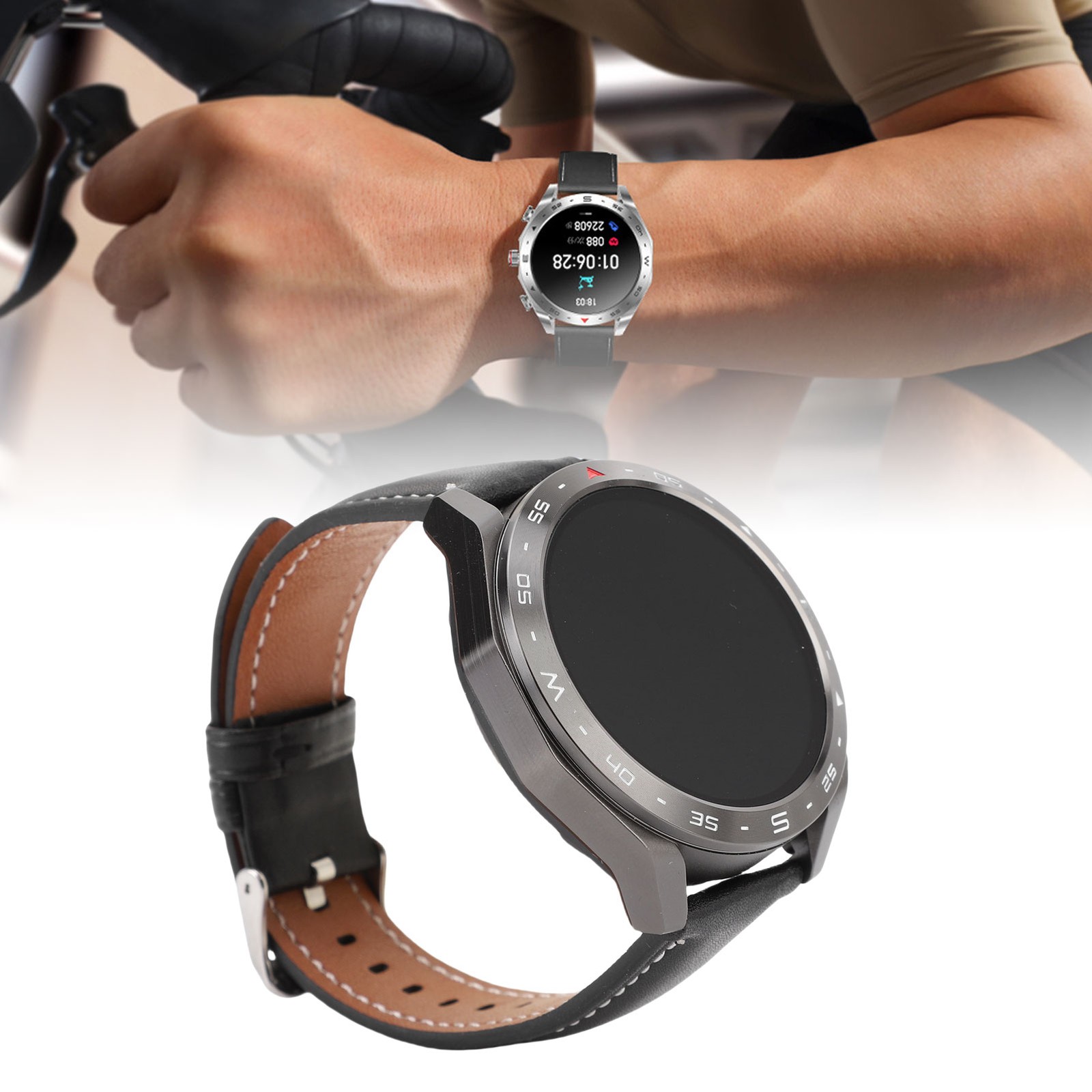 2 In 1 Smartwatch With Bluetooth Earbuds Noise Canceling For Sports Fitness Blac