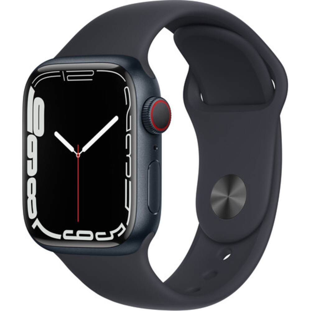 Apple Watch Series 7 41mm GPS LTE Midnight Case Midnight Band MKH73LL/A Very