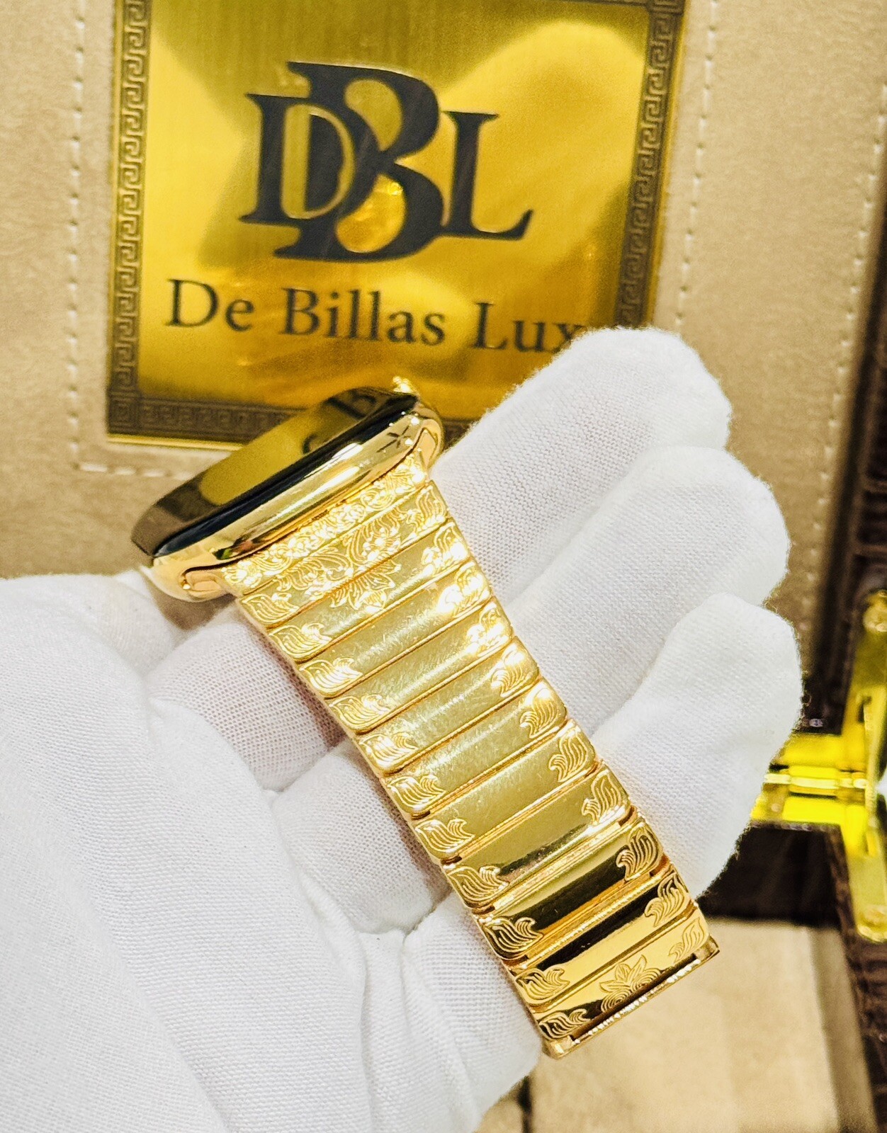 CUSTOM 24K Gold Plated 46MM Apple Watch SERIES 10 ENGRAVED NANO COATING LTE GPS