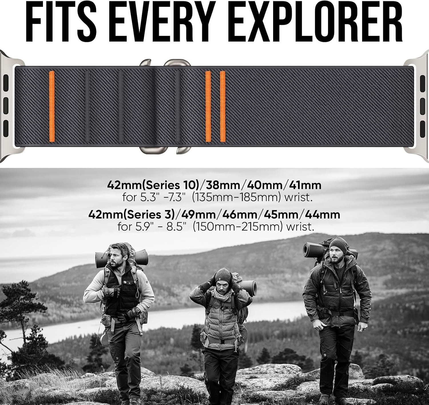 Sport Loop Strap for Apple Watch Ultra 49mm 46mm 45mm 44mm 42mm 40mm 38mm