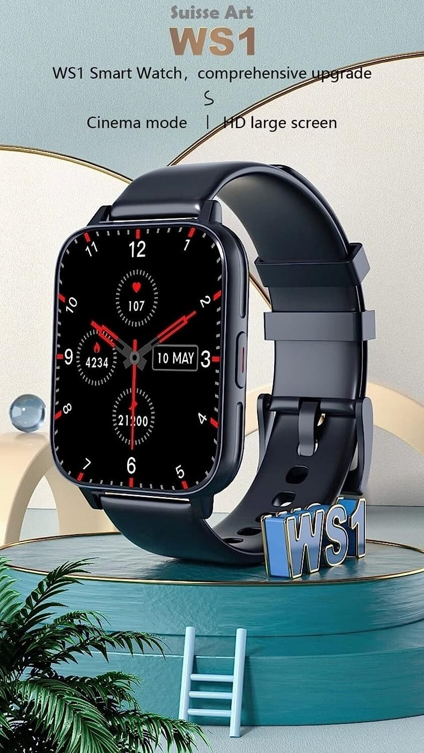 AE WS1 BT Call Notification Smart Watch Real Blood Oxygen Monitor Waterproof