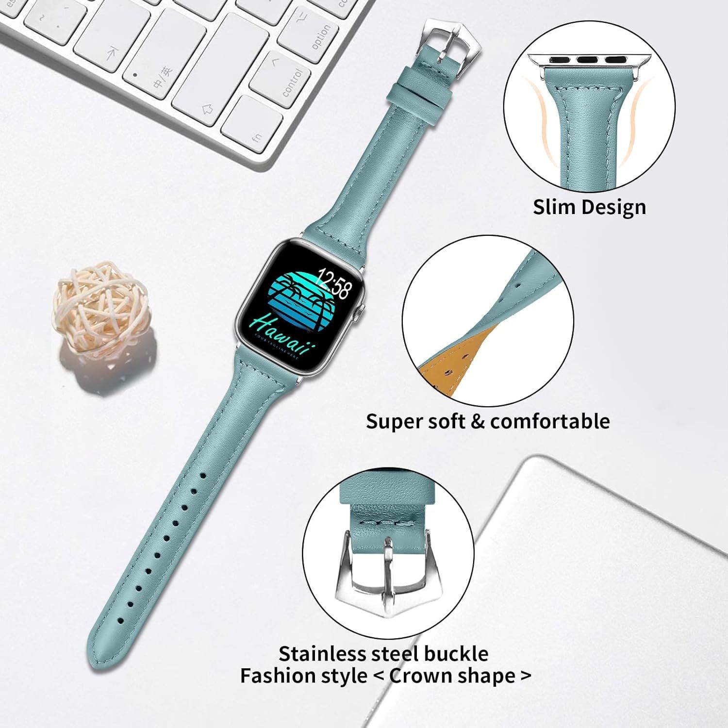 Only Case For Apple Watch 38mm 40mm 41mm 42mm 44mm 45mm 46mm 49mm Leather