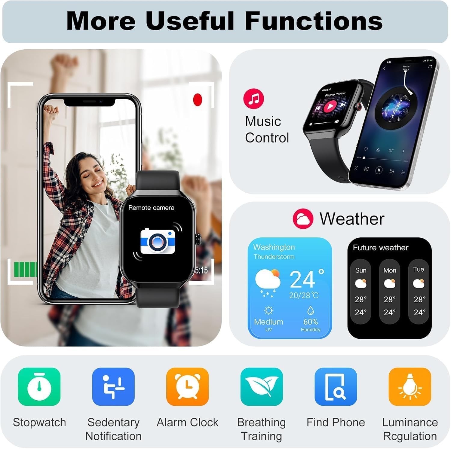 Smart Watch for Men Women(Answer/Make Calls), 2026 New 1.96″ HD Smartwatch, F…