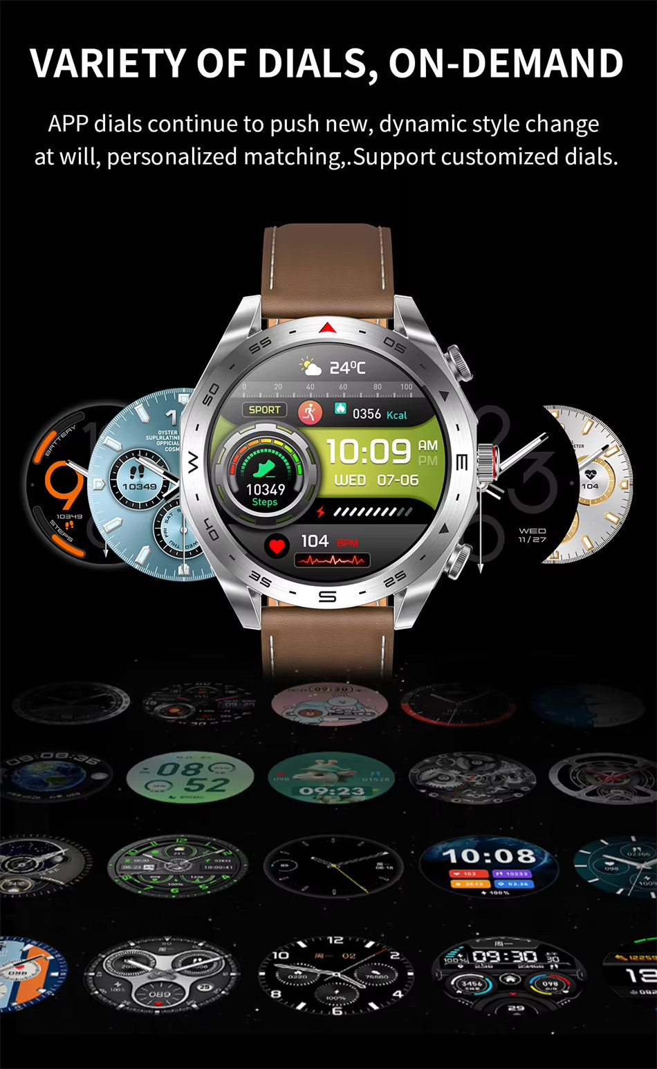 Smartwatch With Bluetooth Earbuds.